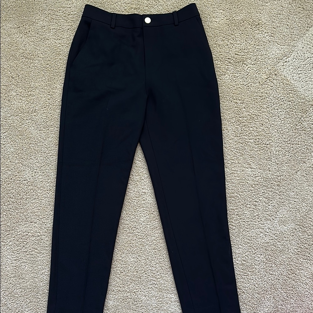 Club Monaco Black Trousers Straight-Leg Timeless Design